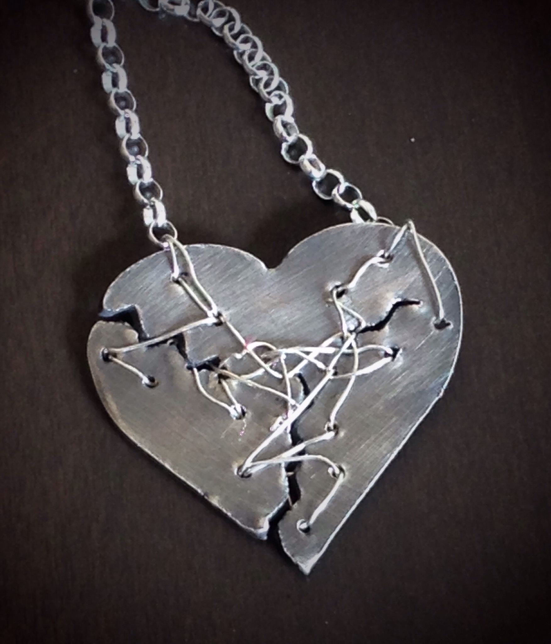 Resilience Mended Heart Necklace Marianne Goodell Artist